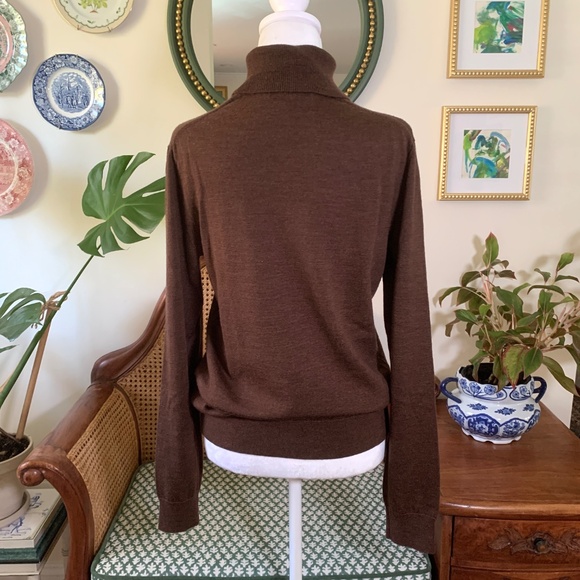 Banana Republic Brown Merino Wool Turtleneck Sweater Small - Picture 3 of 4